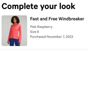 Lululemon Athletica Fast and Free Windbreaker